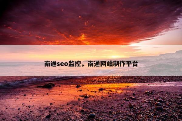 南通seo监控，南通网站制作平台