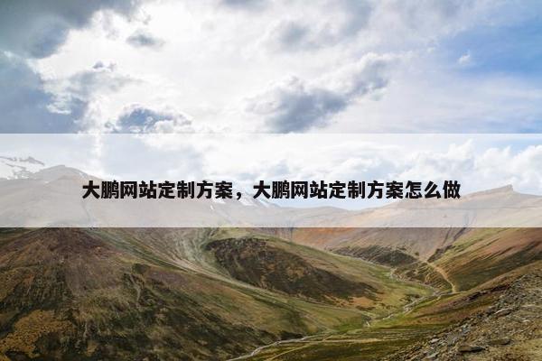 大鹏网站定制方案，大鹏网站定制方案怎么做