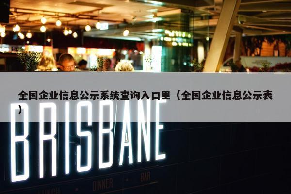 全国企业信息公示系统查询入口里（全国企业信息公示表）
