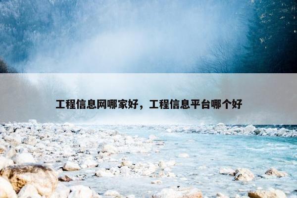 工程信息网哪家好，工程信息平台哪个好