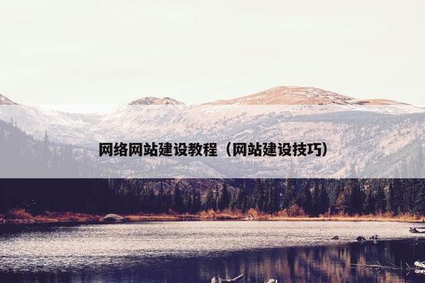 网络网站建设教程（网站建设技巧）