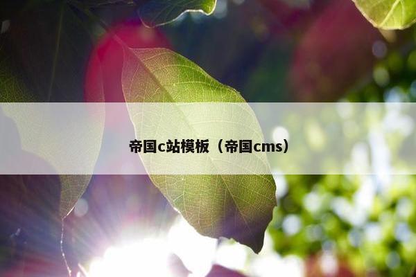 帝国c站模板（帝国cms）