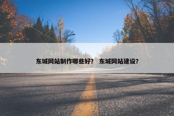 东城网站制作哪些好？ 东城网站建设？