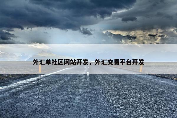 外汇单社区网站开发，外汇交易平台开发