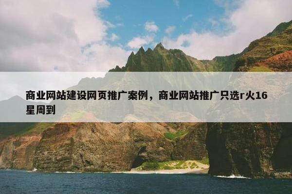 商业网站建设网页推广案例，商业网站推广只选r火16星周到