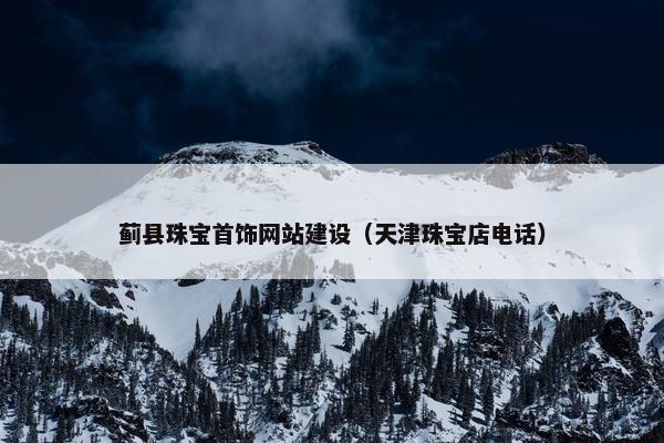 蓟县珠宝首饰网站建设（天津珠宝店电话）