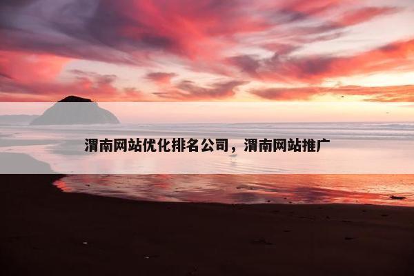渭南网站优化排名公司，渭南网站推广